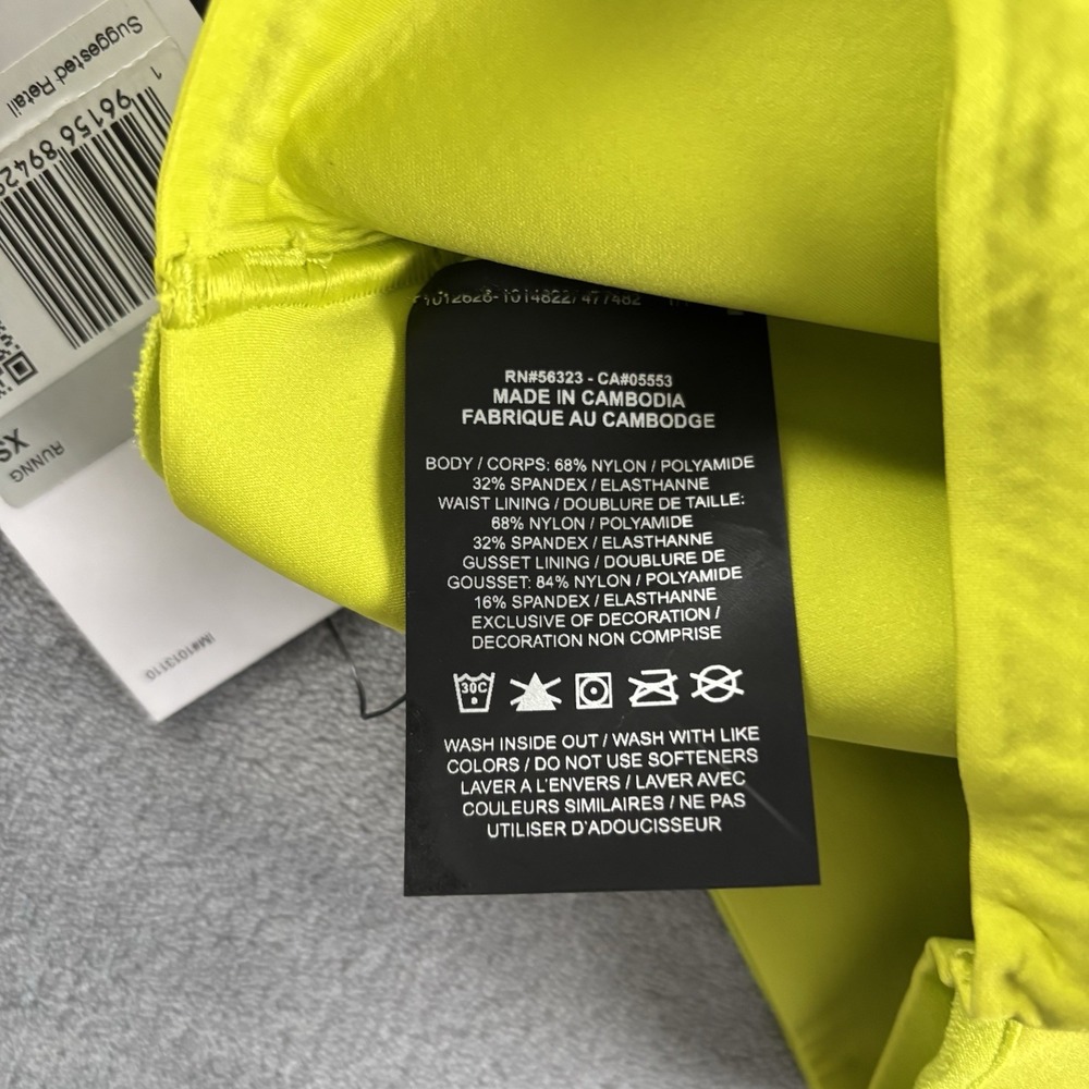 Nike Go Dri-FIT Women's Running Shorts High-Waisted with Pockets XS Yellow New - Picture 4 of 10